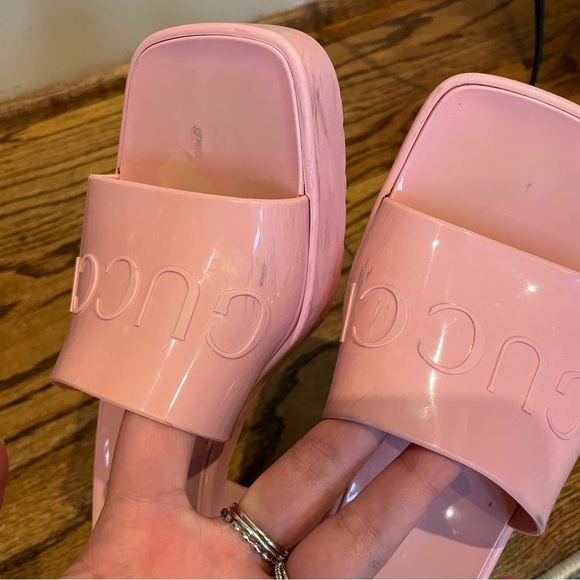 Gucci Pink Women's Slide Sandals 37 - Picture 7 of 7